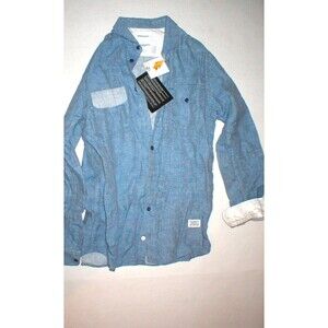 New Mens NWT Designer Norse Projects Eske Linen Shirt S Small Blue Europe Long